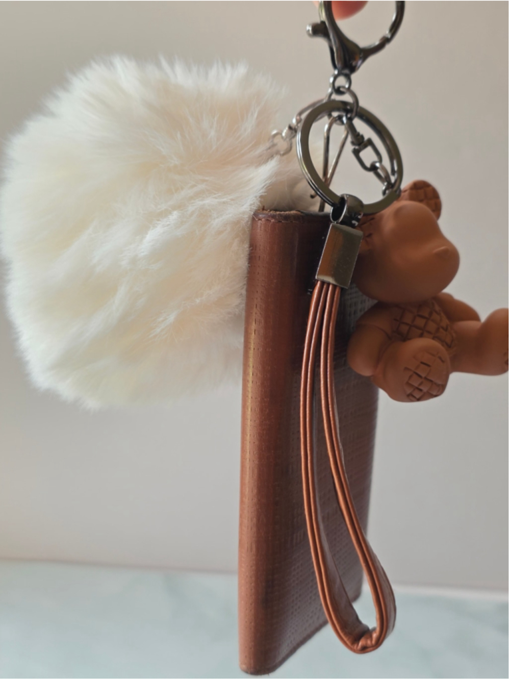 Loewe Brown Leather 6 Key Holder Custom Bag Charm